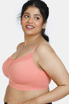 Zivame True Curv Snuggle Up Double Layered Non Wired Full Coverage Super Support Bra - Terra Cotta — thumbnail 3